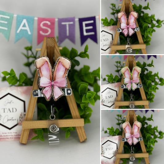 Bow Bunny Ears Interchangeable Badge Topper