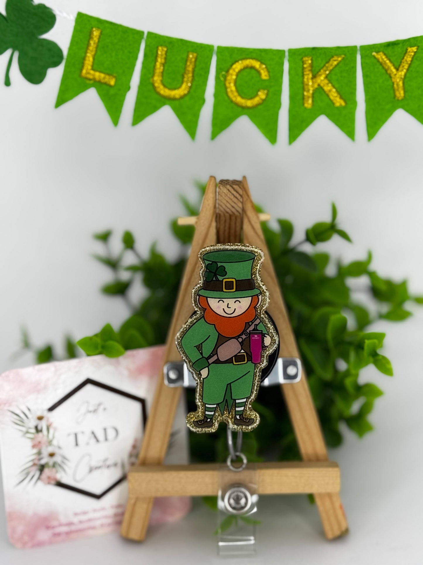 Boujee Leprechaun Interchangeable Badge Topper