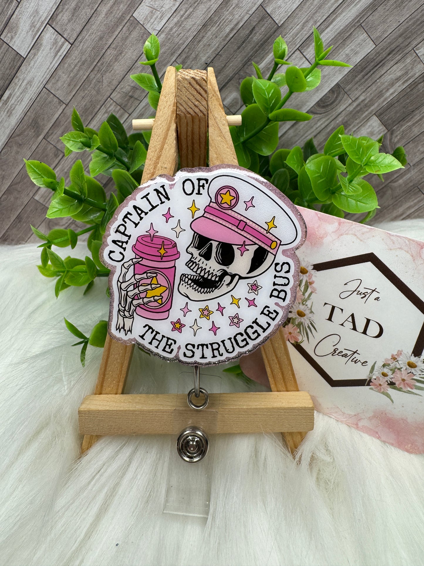 Captain of the Struggle Bus Interchangeable Badge Topper