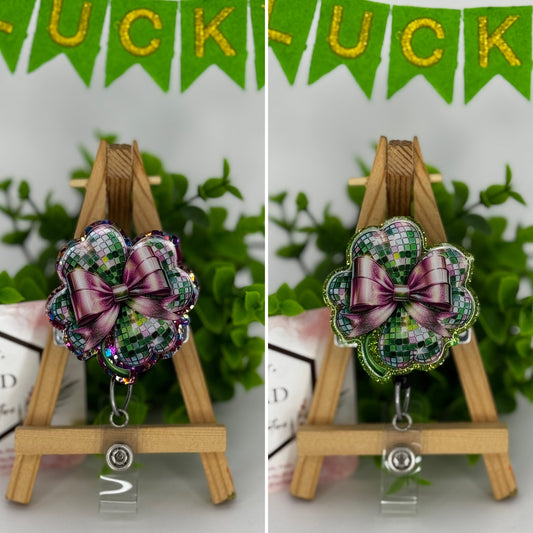 Disco Clover Interchangeable Badge Topper