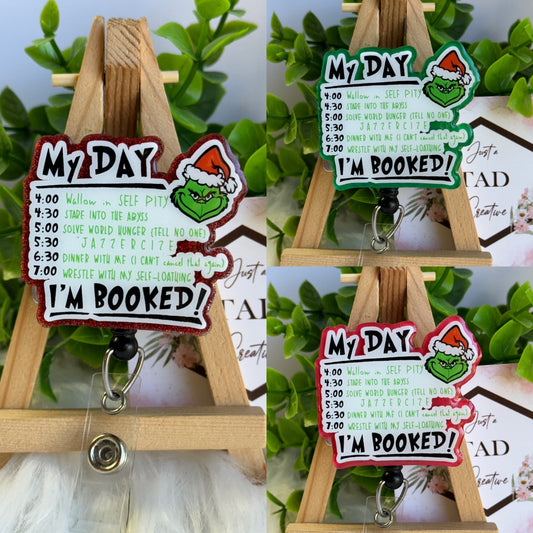 My Day Green Christmas Monster Schedule Interchangeable Topper