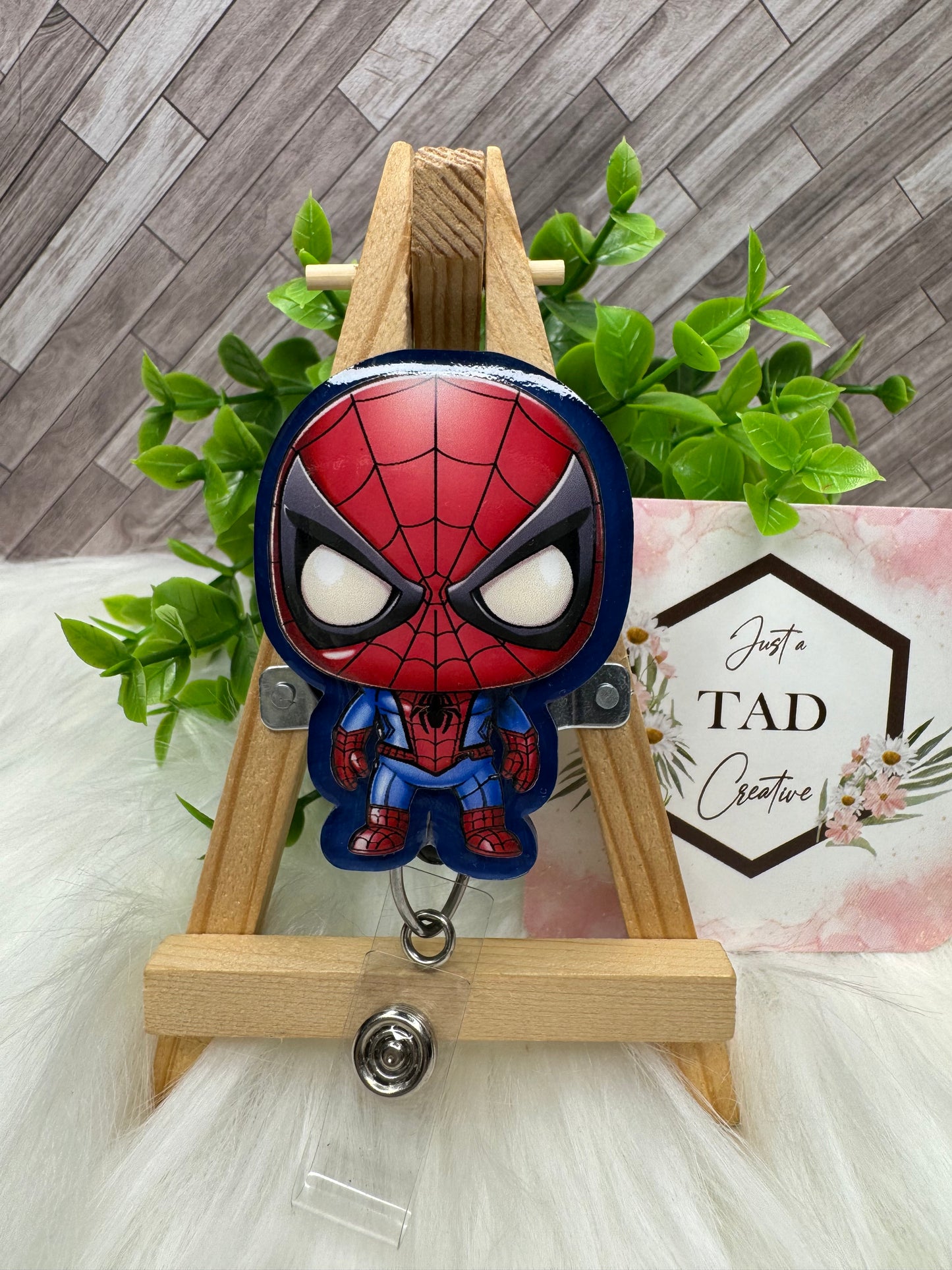 Super Hero SPIDER Character Interchangeable Badge Reel Topper