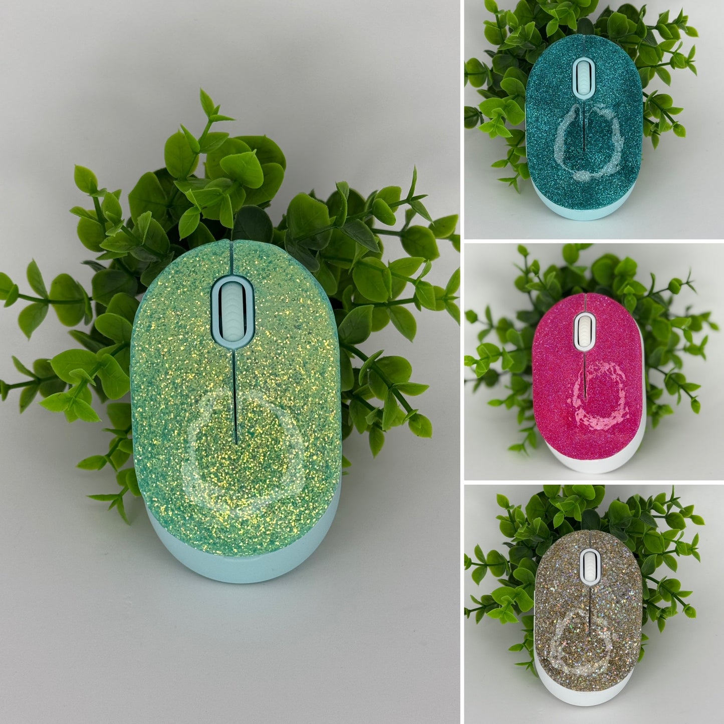 Solid Glittered Wireless Mouse