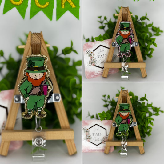 Boujee Leprechaun Interchangeable Badge Topper