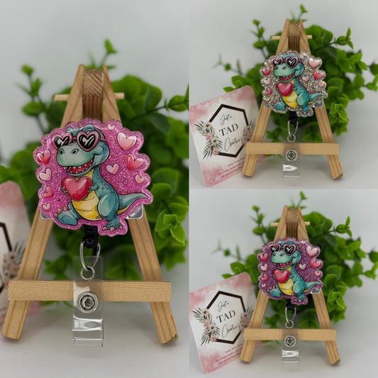Love Dino Interchangeable Badge Topper