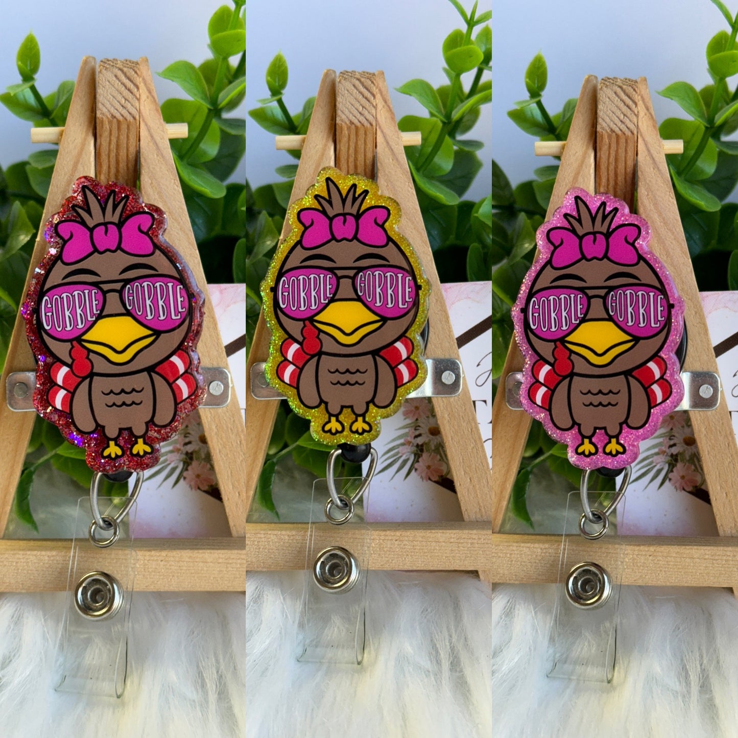 Gobble Gobble Girl Turkey Interchangeable Topper