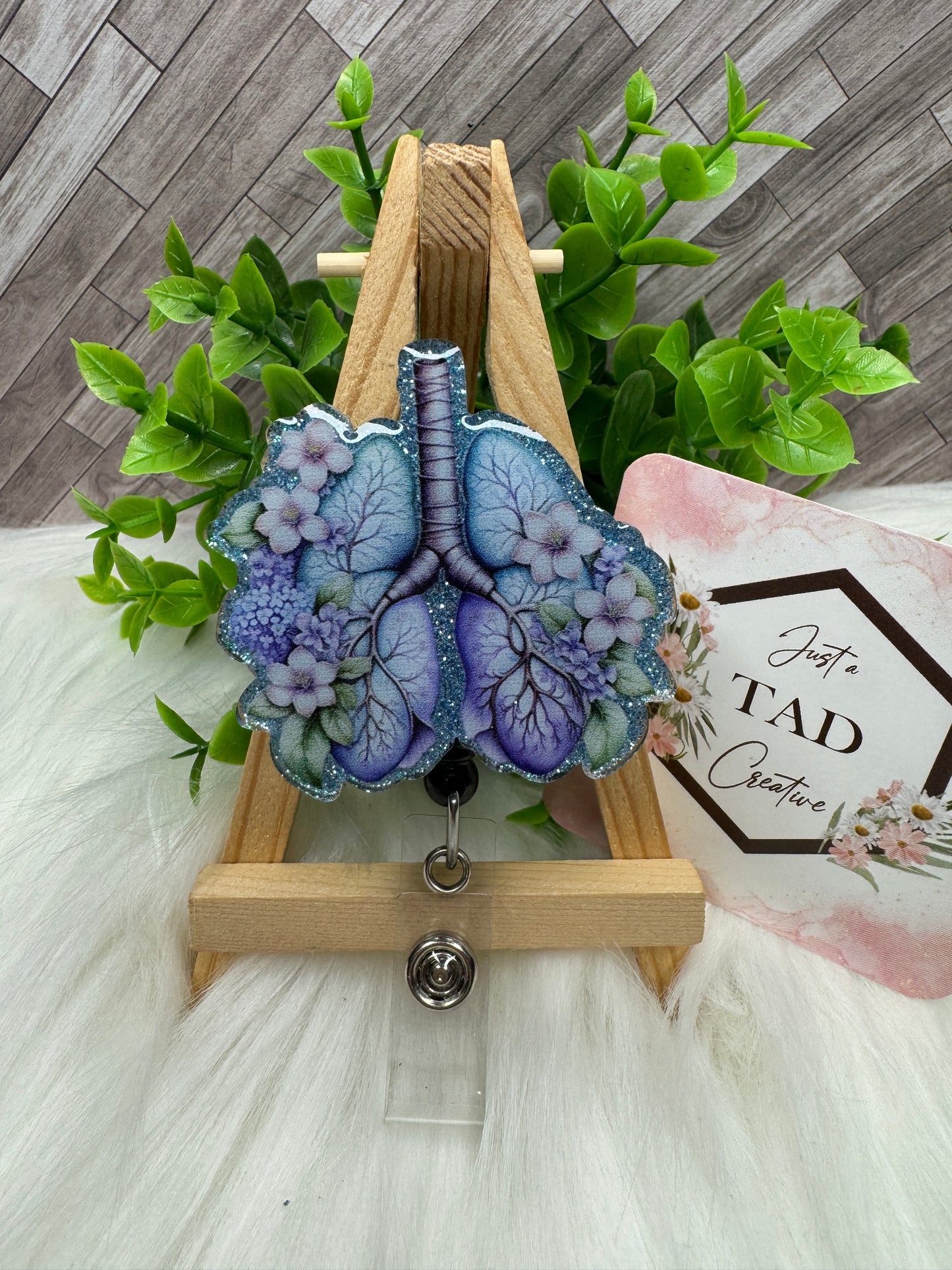 Floral Lungs Interchangeable Badge Topper