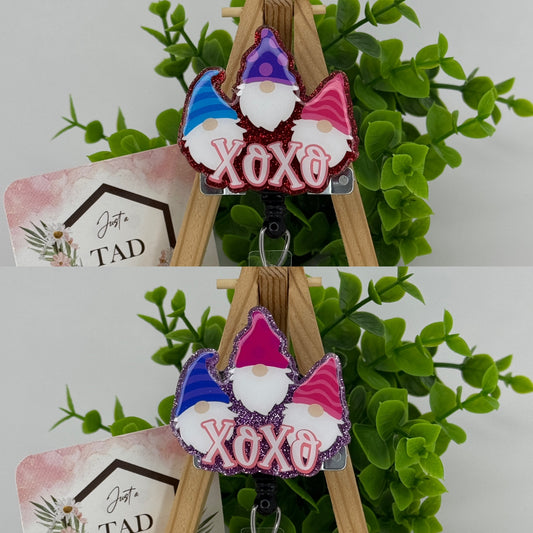 Gnomes XOXO Interchangeable Badge Reel Topper
