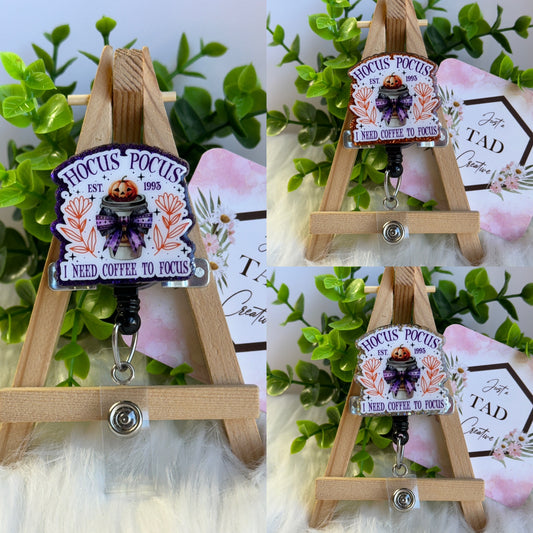 Hocus Pocus, I Need Coffee to Focus Interchangeable Topper