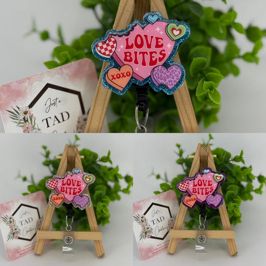 Love Bites Interchangeable Badge Reel Topper
