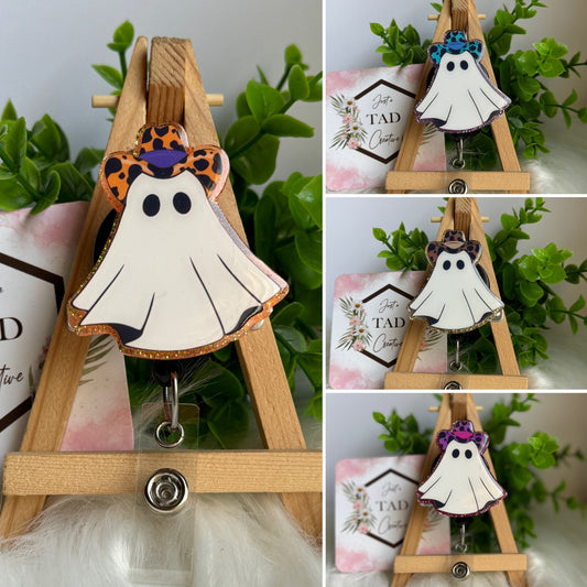 Western Cowboy Sheet Ghost Interchangeable Badge Toppers