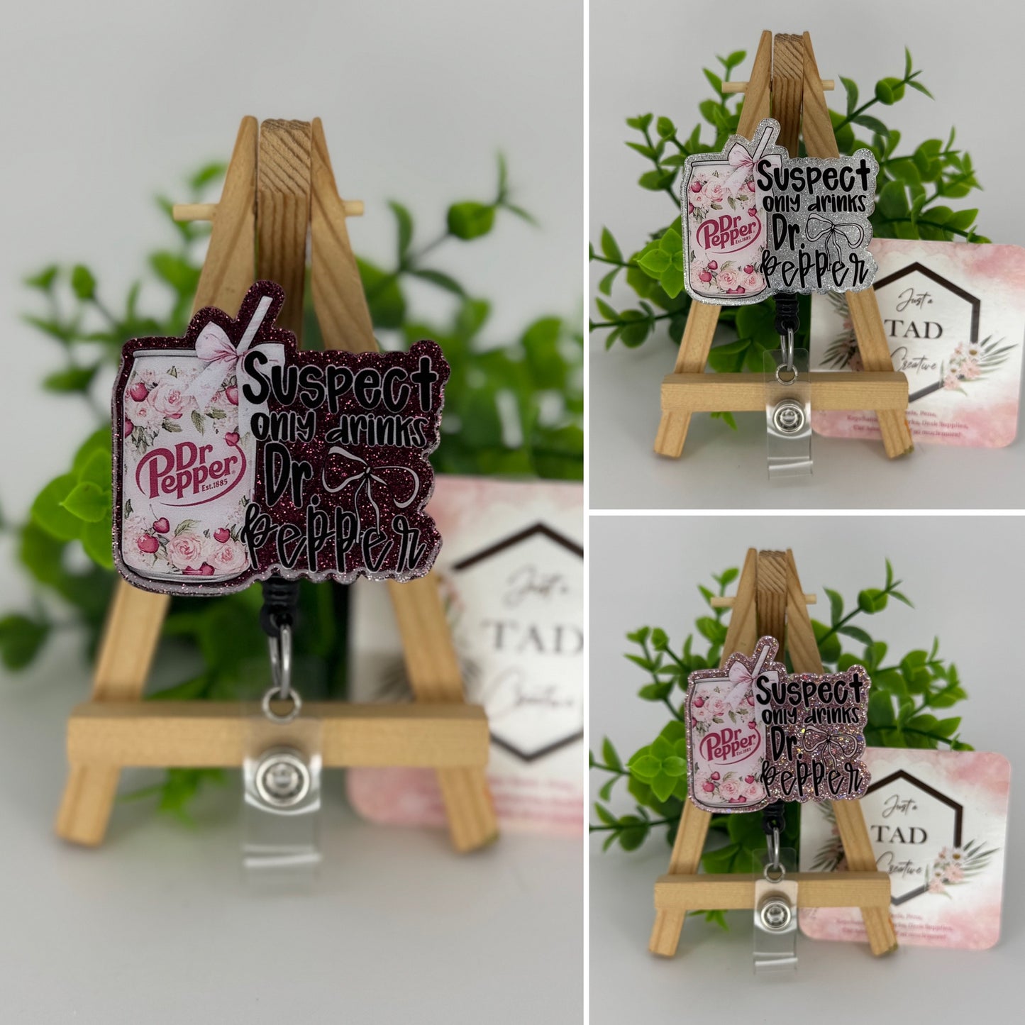 Suspect Only Drinks Dr. Pepper Interchangeable Badge Topper