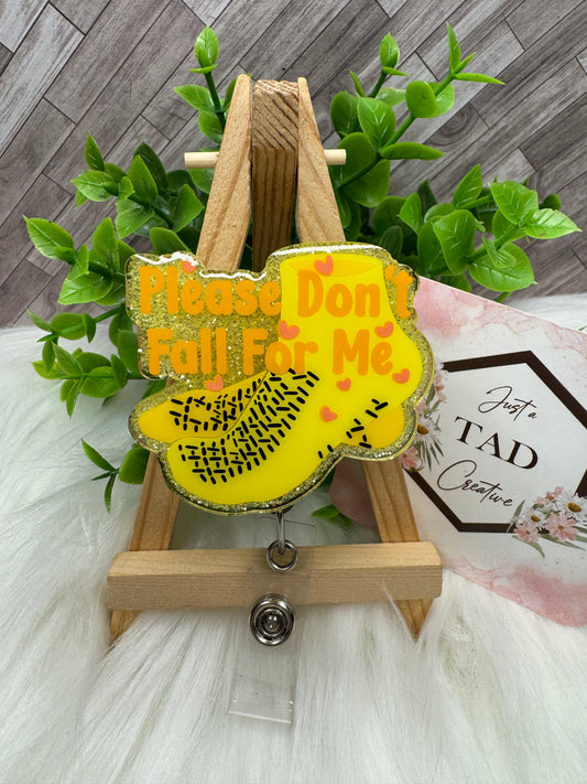 Please Don’t Fall For Me Interchangeable Badge Topper