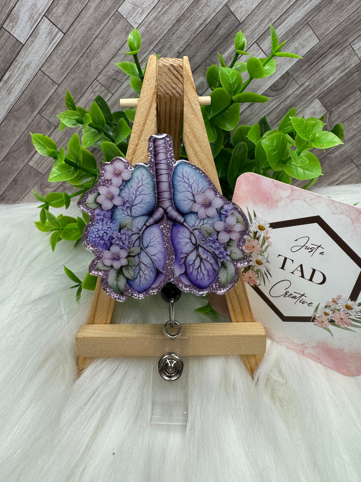 Floral Lungs Interchangeable Badge Topper