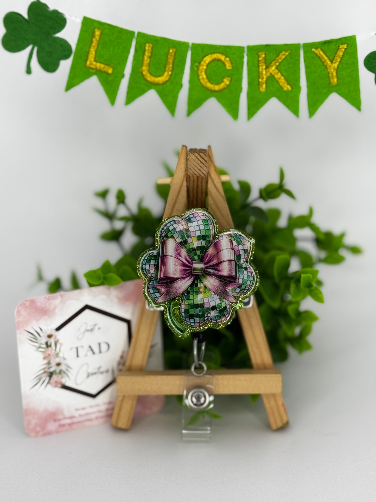 Disco Clover Interchangeable Badge Topper