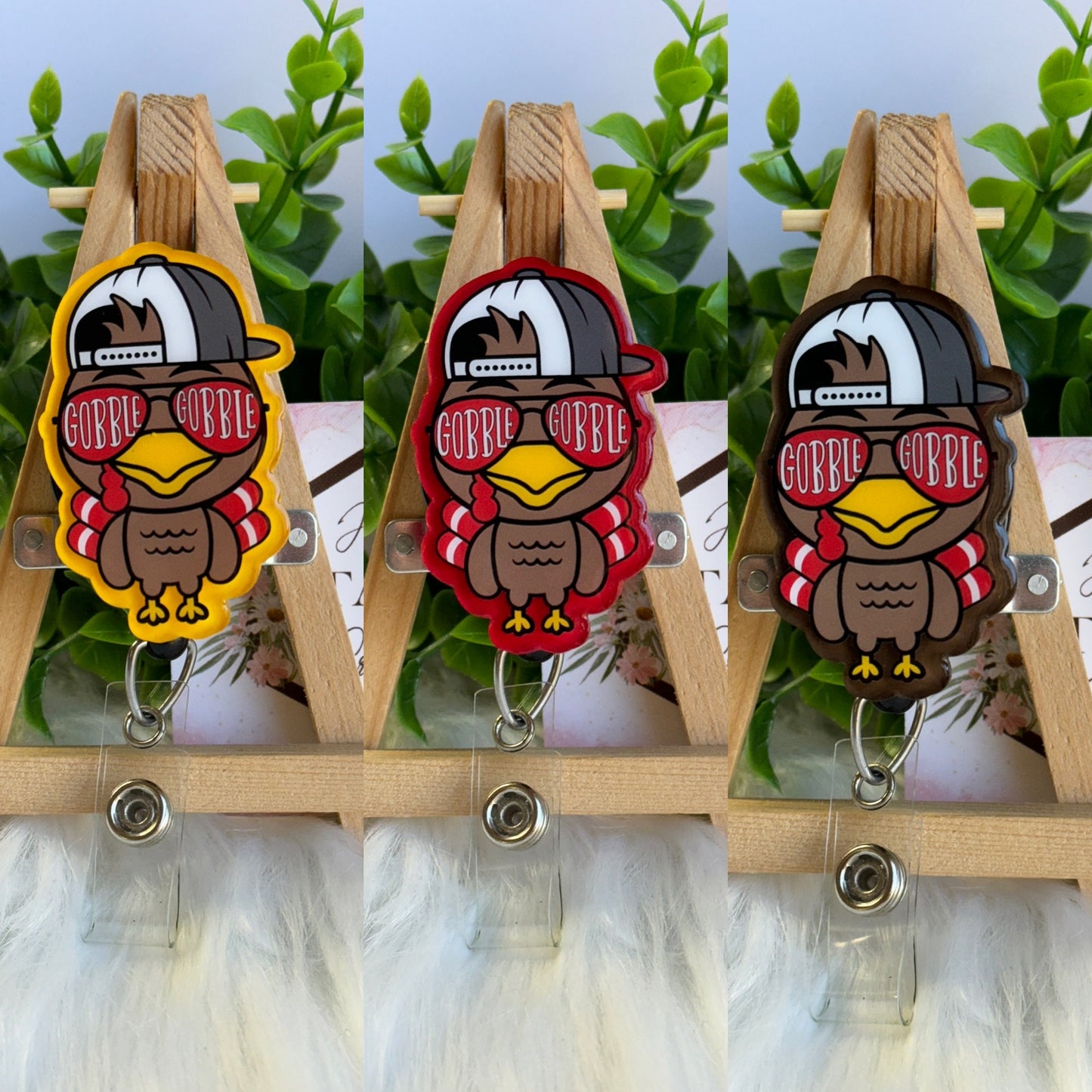 Gobble Gobble Boy Turkey Interchangeable Topper