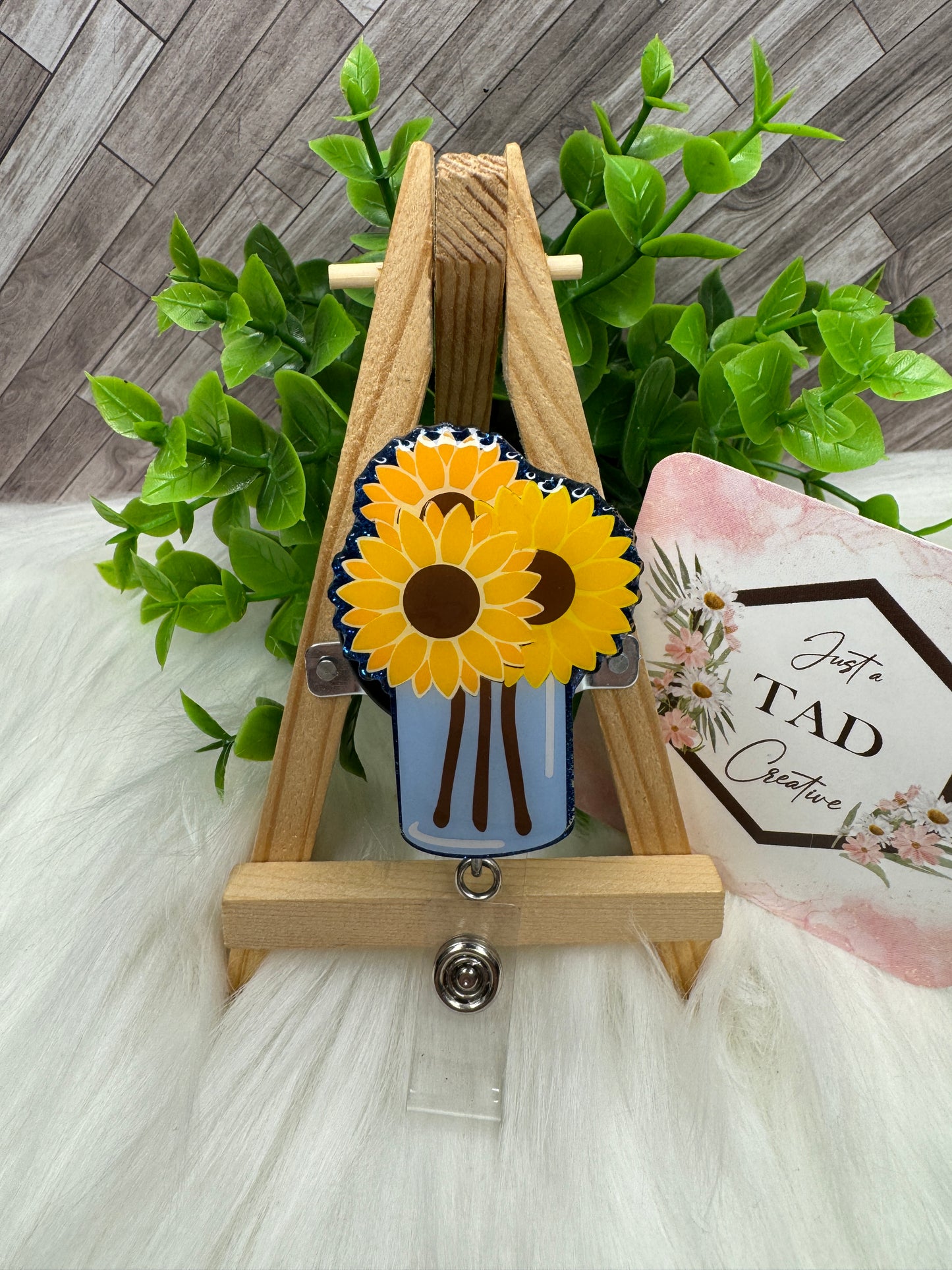 Sunflower Vase Interchangeable Badge Topper