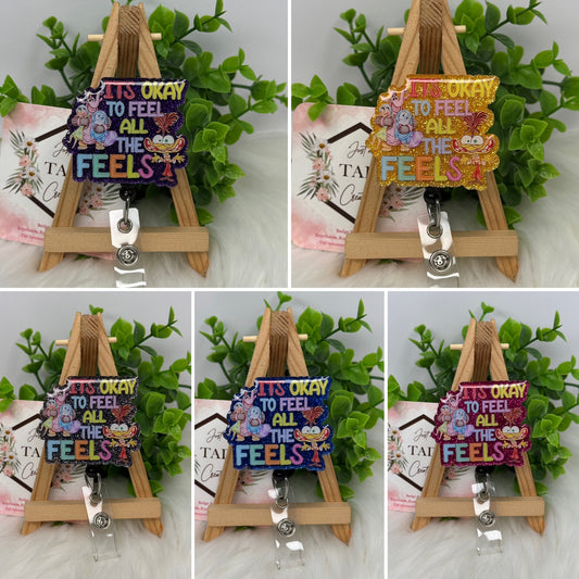 It’s Okay to Feel All the Feels Emotions Interchangeable Badge Topper