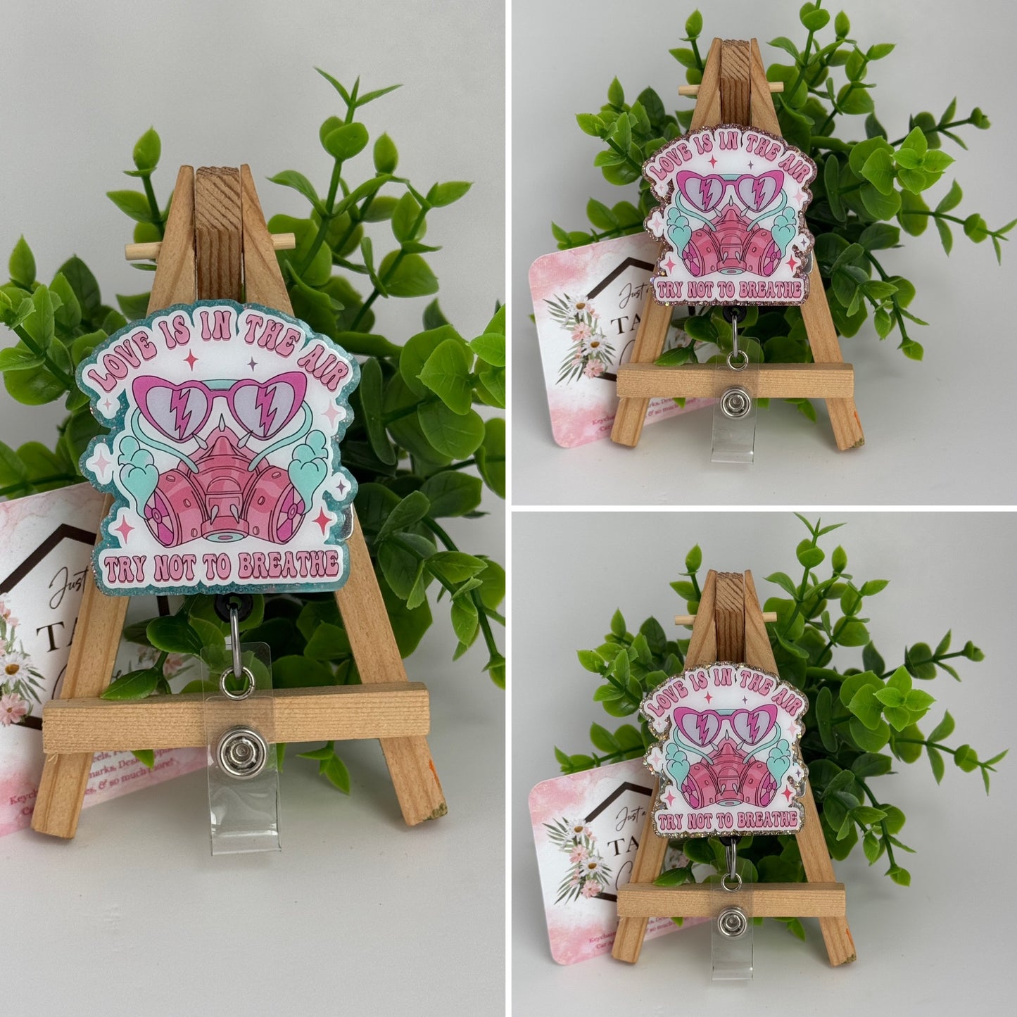 Love is in the Air Anti-Valentine Interchangeable Badge Reel Topper