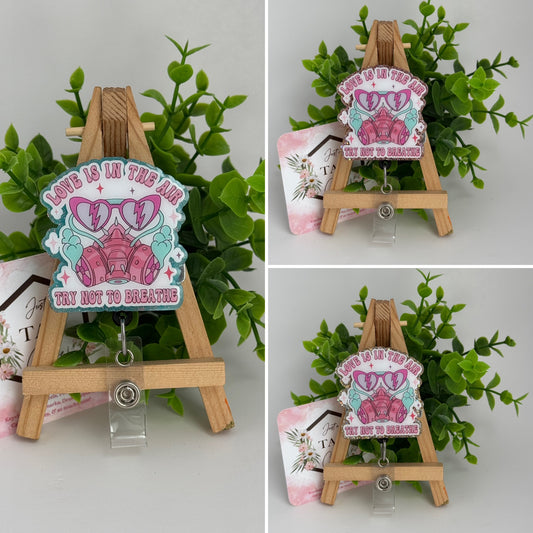 Love is in the Air Anti-Valentine Interchangeable Badge Reel Topper