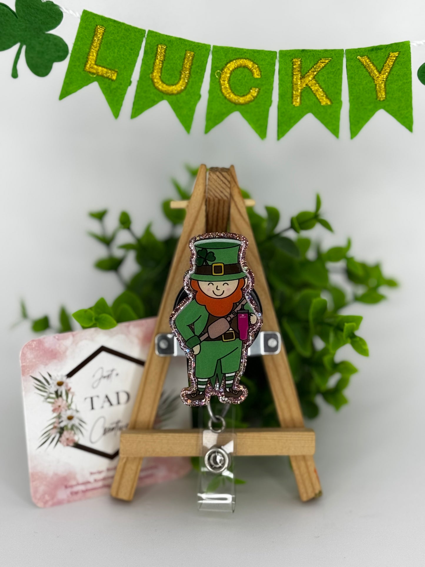 Boujee Leprechaun Interchangeable Badge Topper
