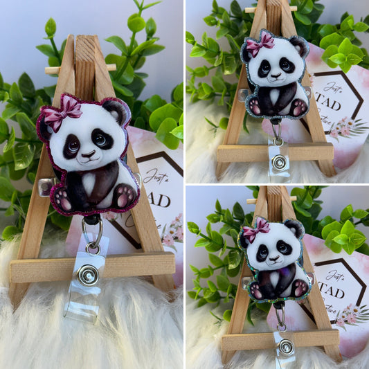 Cute Panda Bear Interchangeable Badge Topper