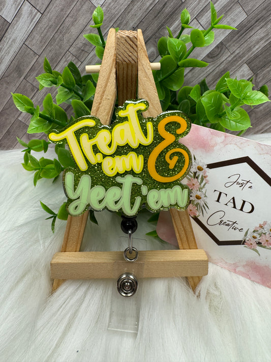 Treat ‘Em & Yeet ‘Em Interchangeable Badge Topper