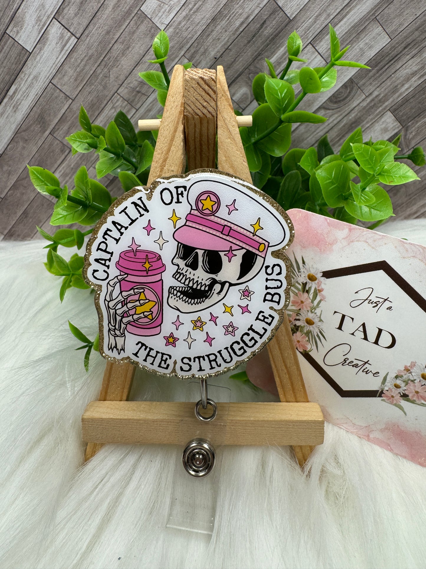 Captain of the Struggle Bus Interchangeable Badge Topper