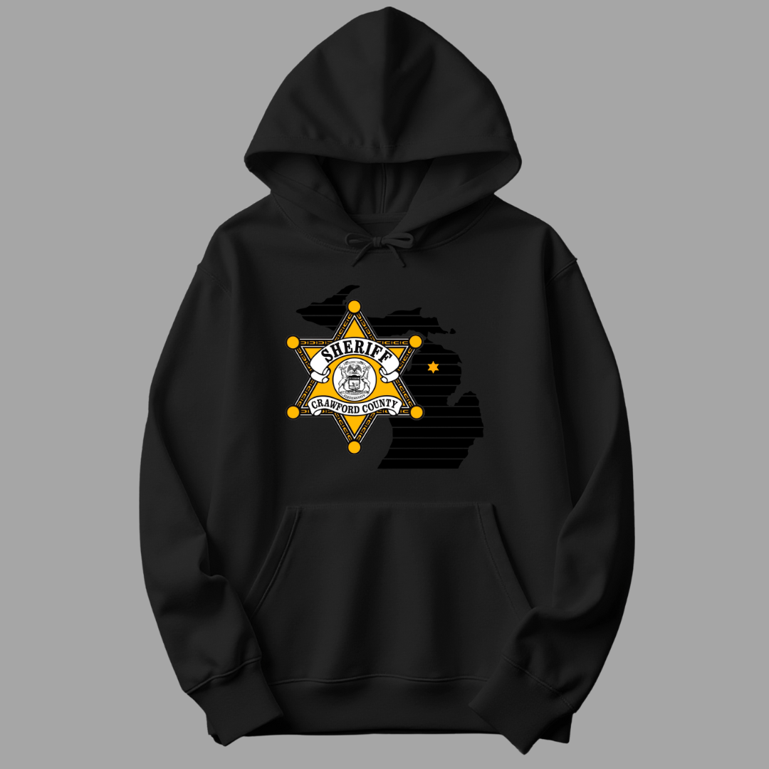 Star Design Crawford County Adult Hooded Sweatshirt
