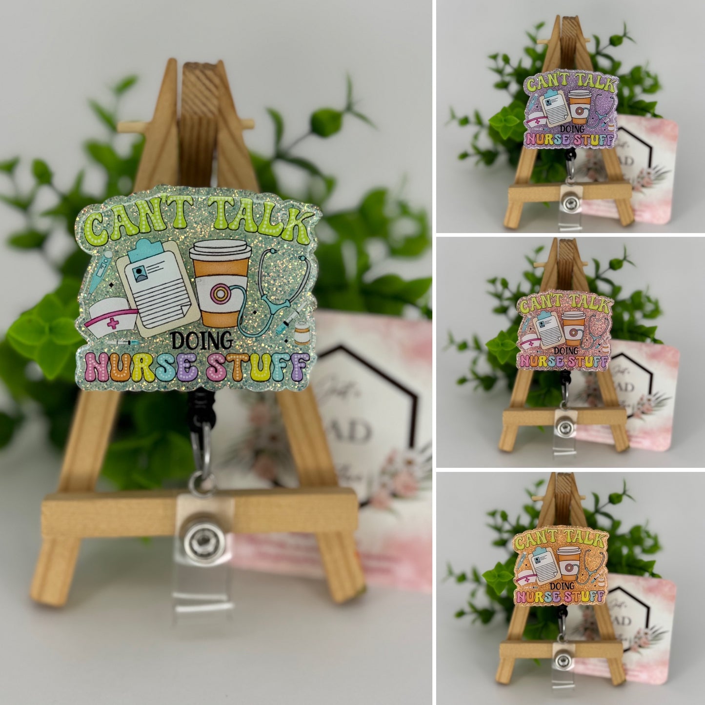 Can’t Talk doing Nurse stuff Interchangeable Badge Topper