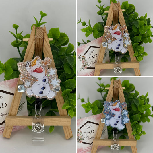 Snowman Character Interchangeable Badge Topper