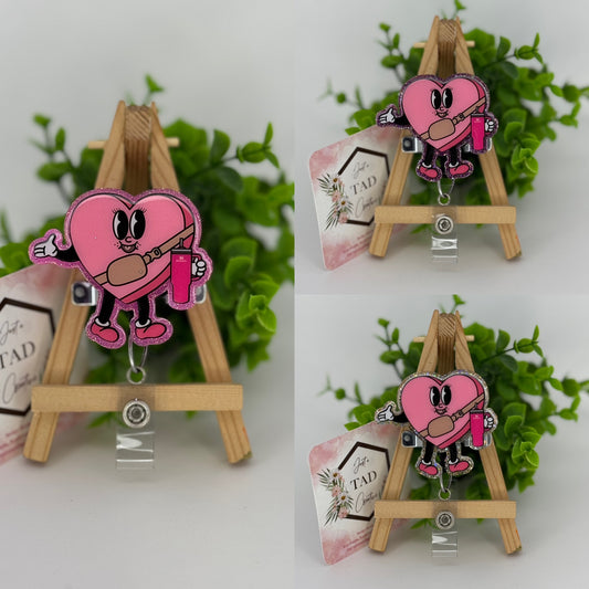 Heart Cutie w/ Cup & Belt Bag Interchangeable Badge Topper