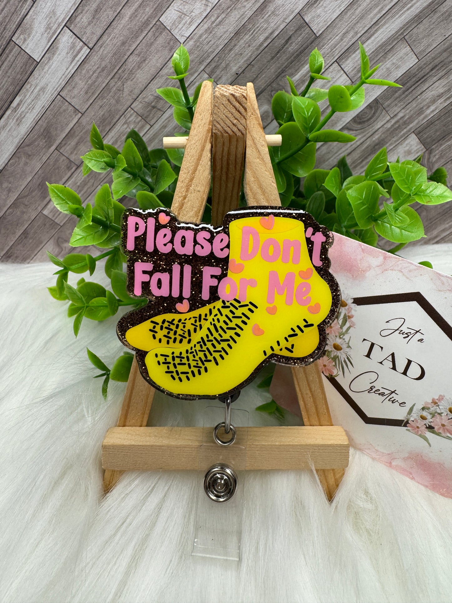 Please Don’t Fall For Me Interchangeable Badge Topper