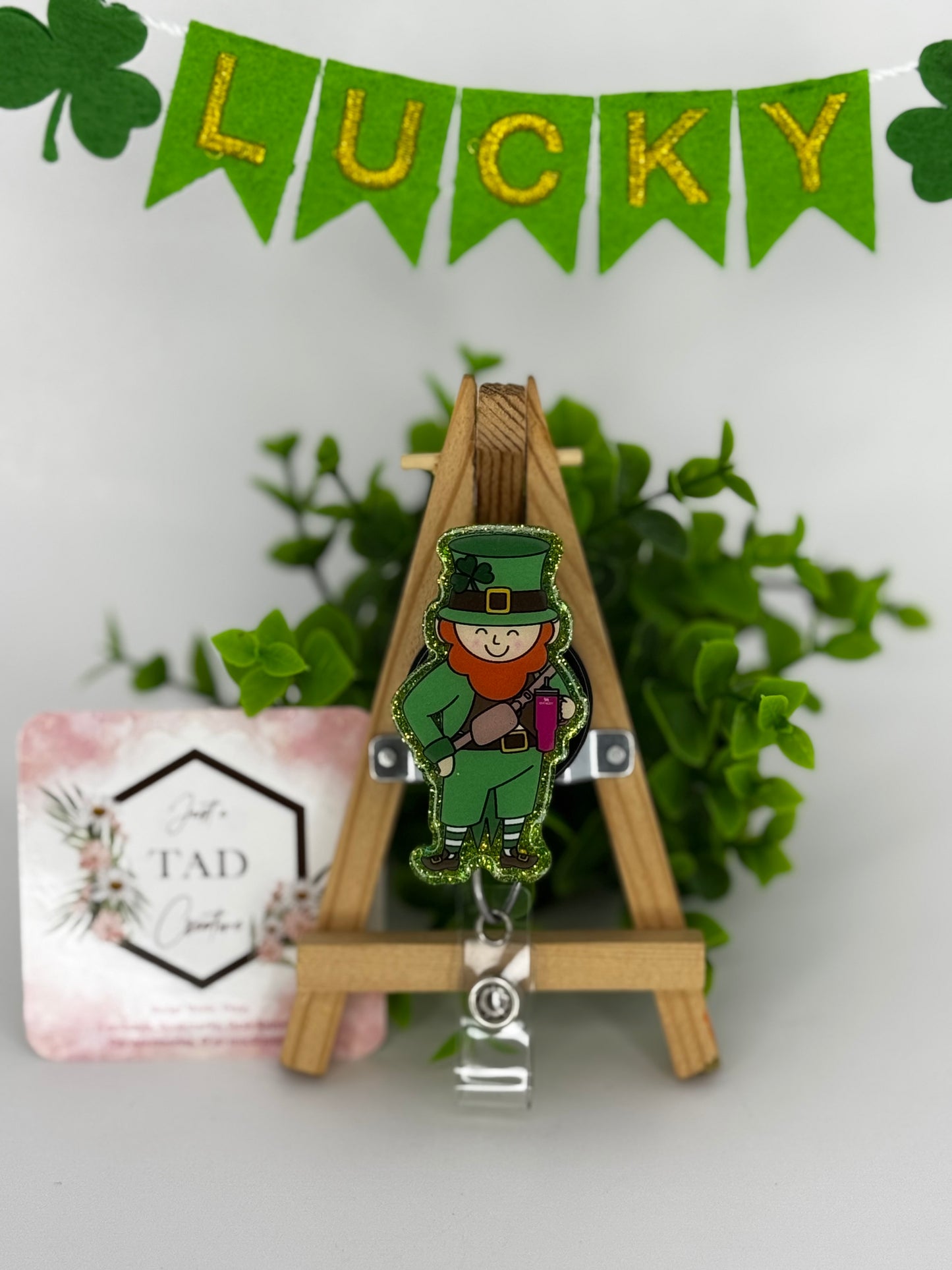 Boujee Leprechaun Interchangeable Badge Topper