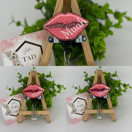 Muah! Kiss Lips Valentine Interchangeable Badge Topper