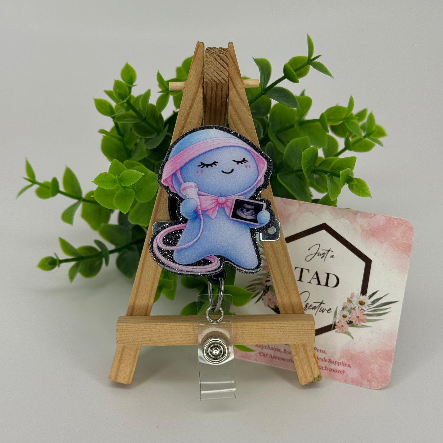 Glove Doll OB Ultrasound Interchangeable Badge Reel Topper
