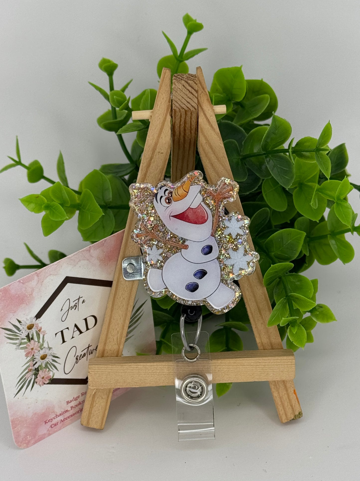 Snowman Character Interchangeable Badge Topper