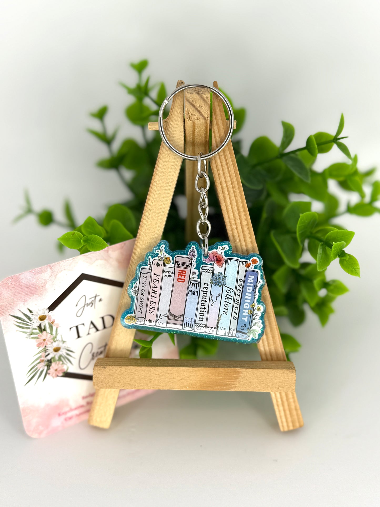 Tay Books Glittered Keychain / Bag Tag