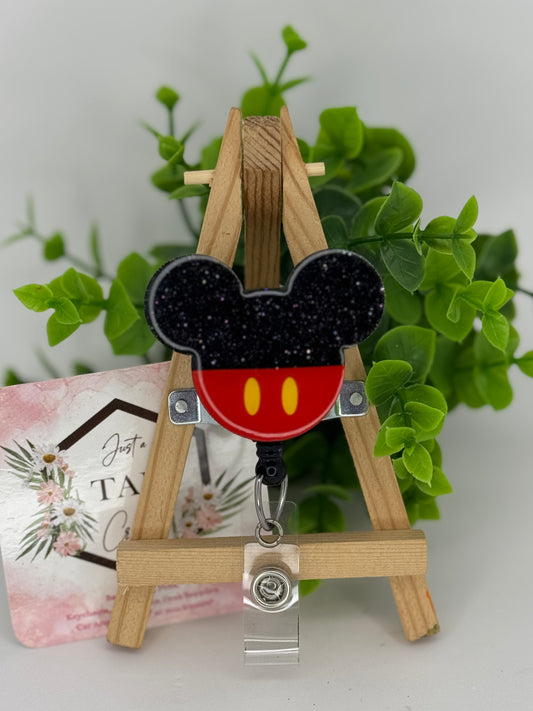 Black Mouse Head Character Interchangeable Badge Topper