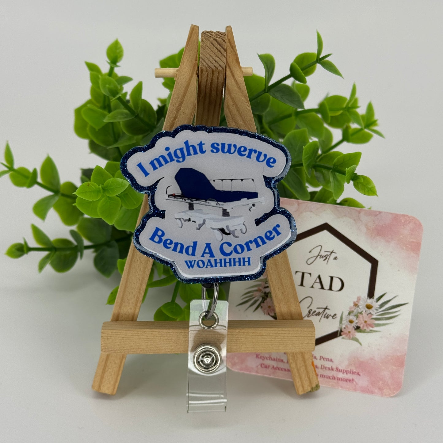 Bend a Corner Stretcher Interchangeable Badge Reel Topper