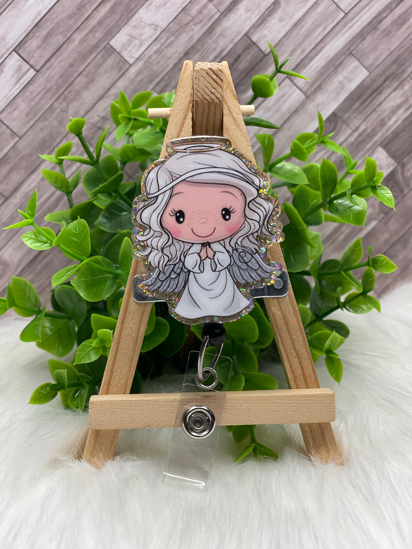 Whimsical Angel Interchangeable Badge Topper