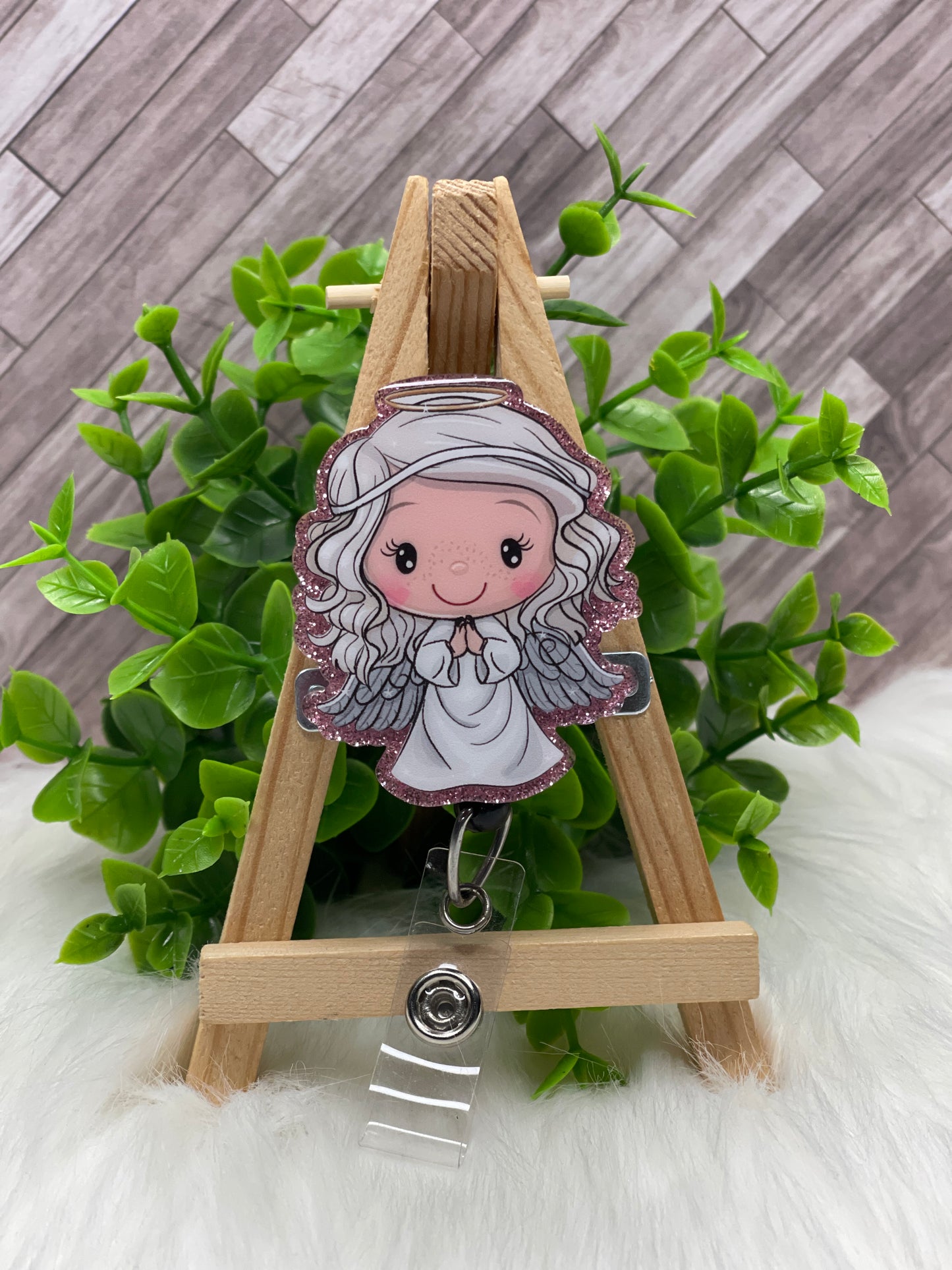 Whimsical Angel Interchangeable Badge Topper