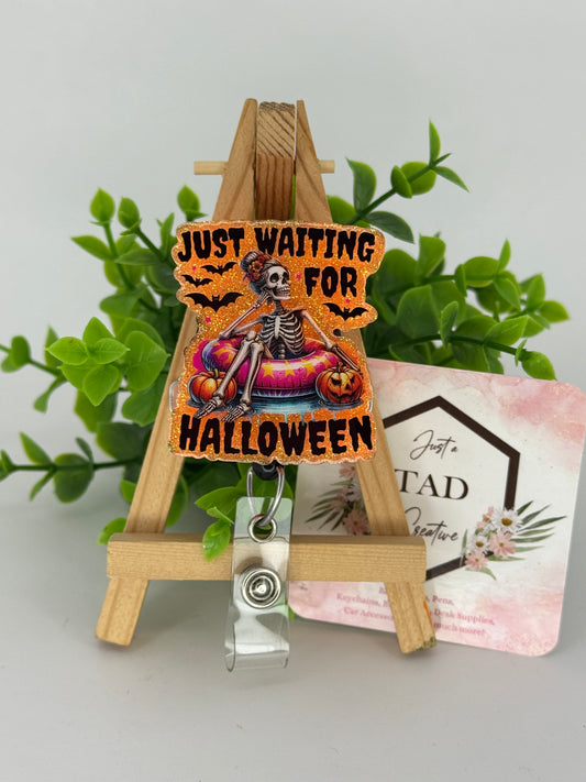 Just Waiting for Halloween Interchangeable Badge Topper