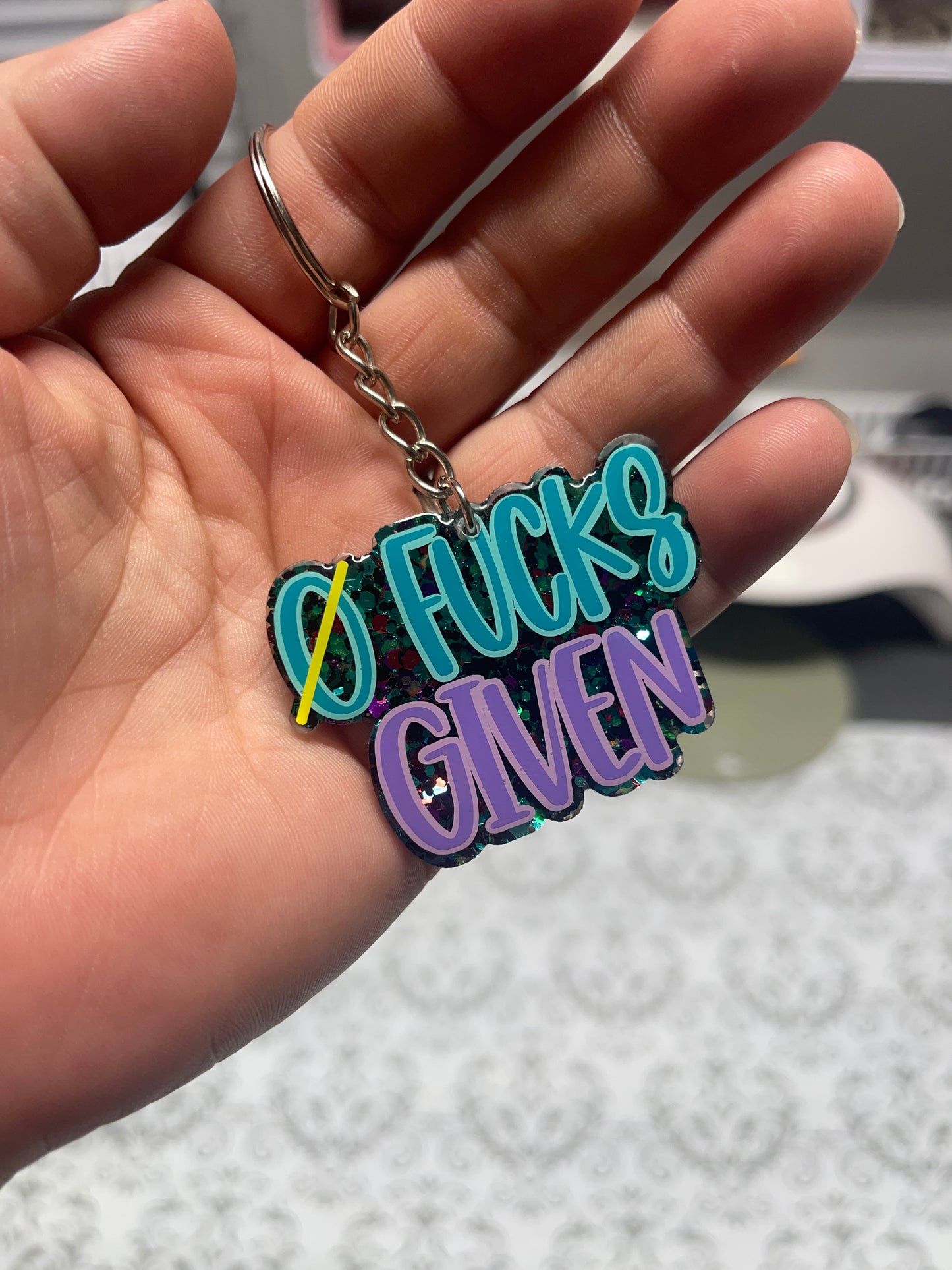 Zero Fs Given Keychain / Bag Tag