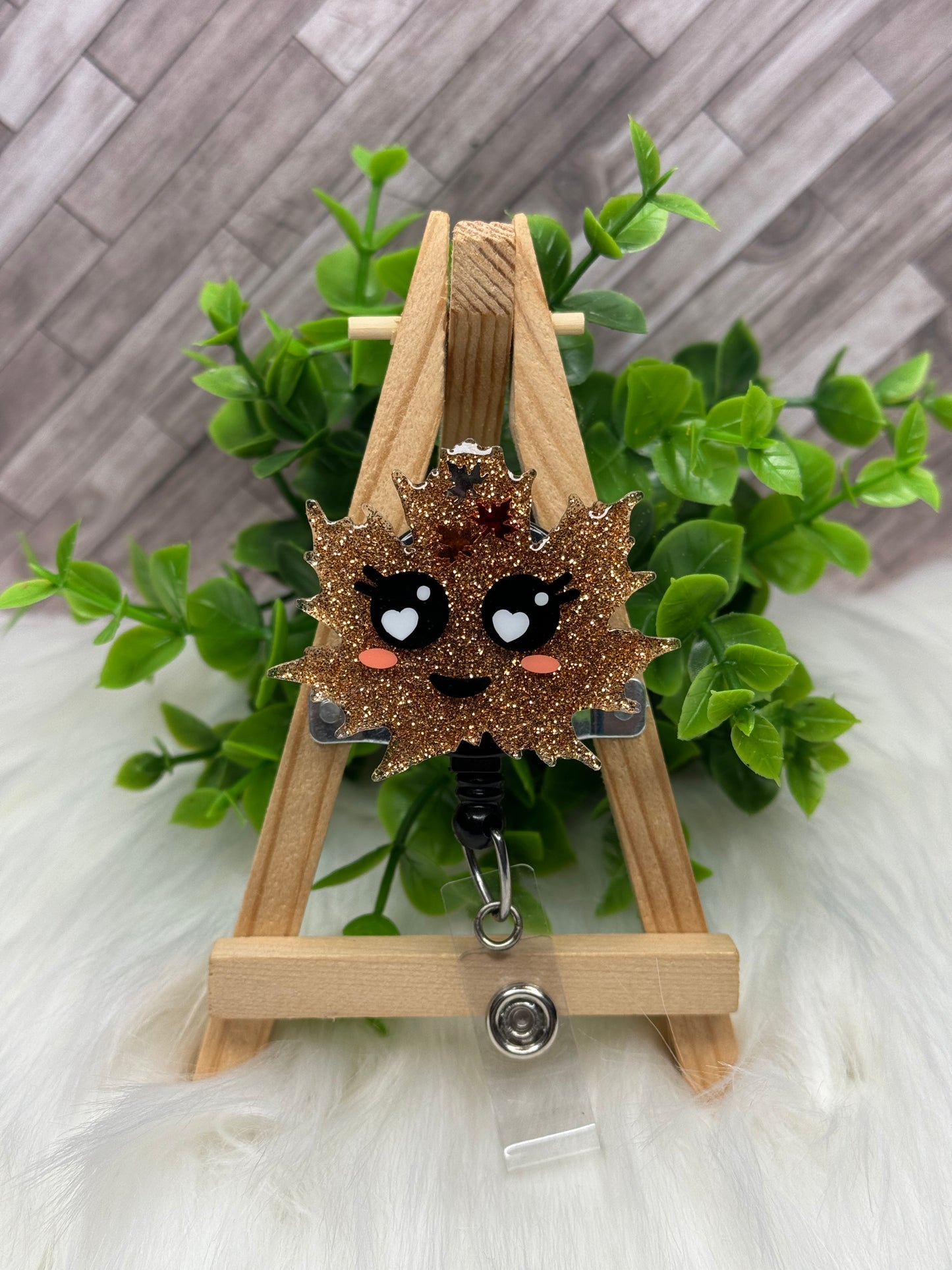 Fall Leaf Interchangeable Badge Topper