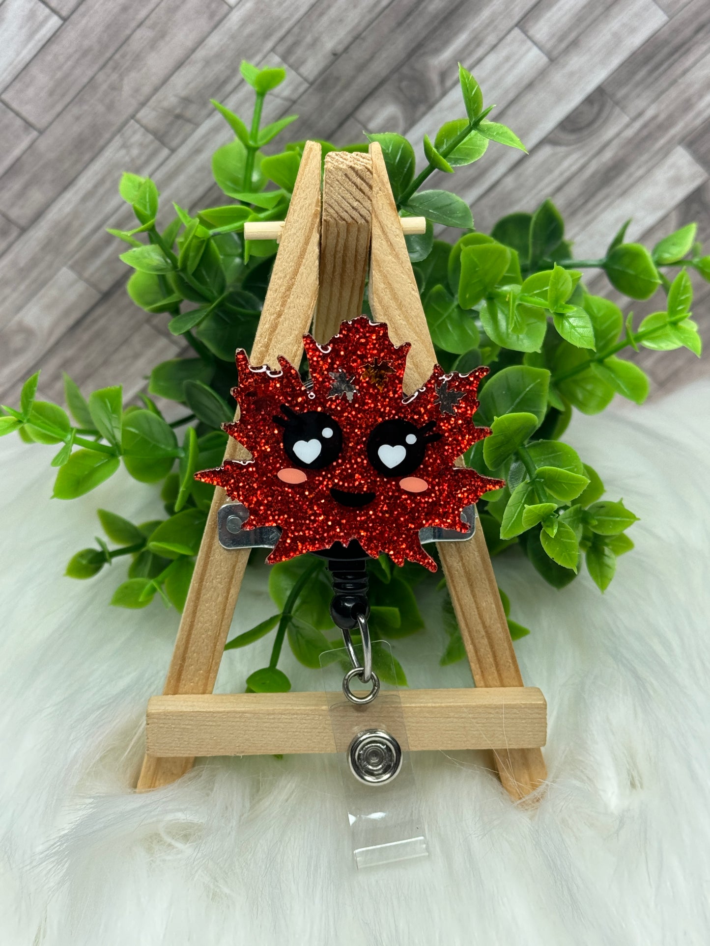 Fall Leaf Interchangeable Badge Topper