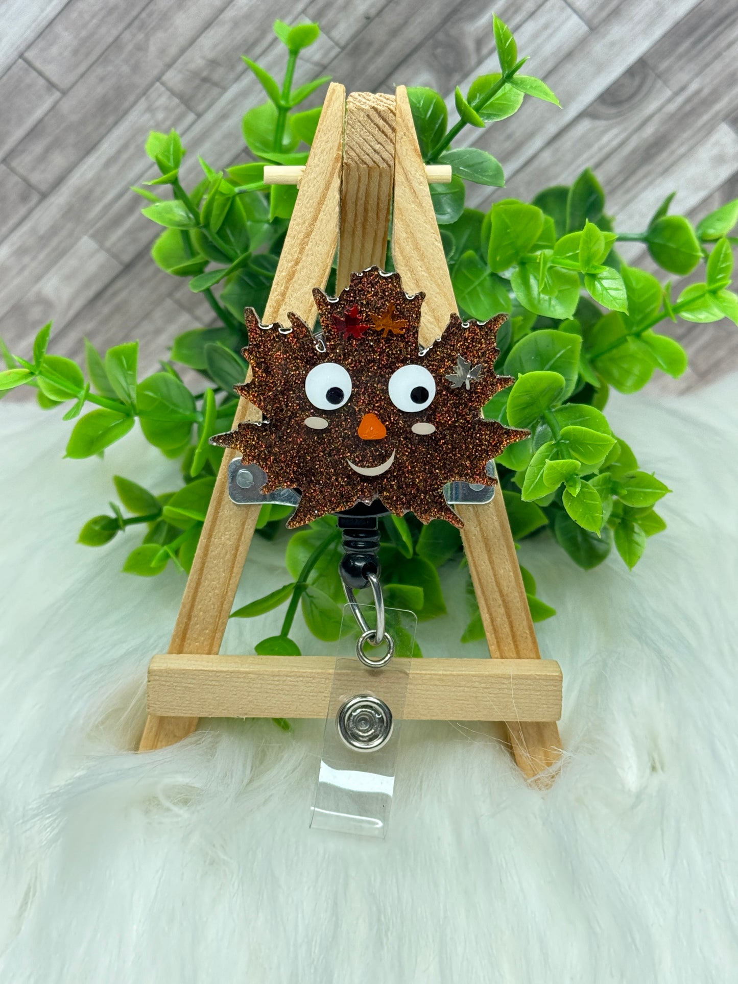 Fall Leaf Interchangeable Badge Topper