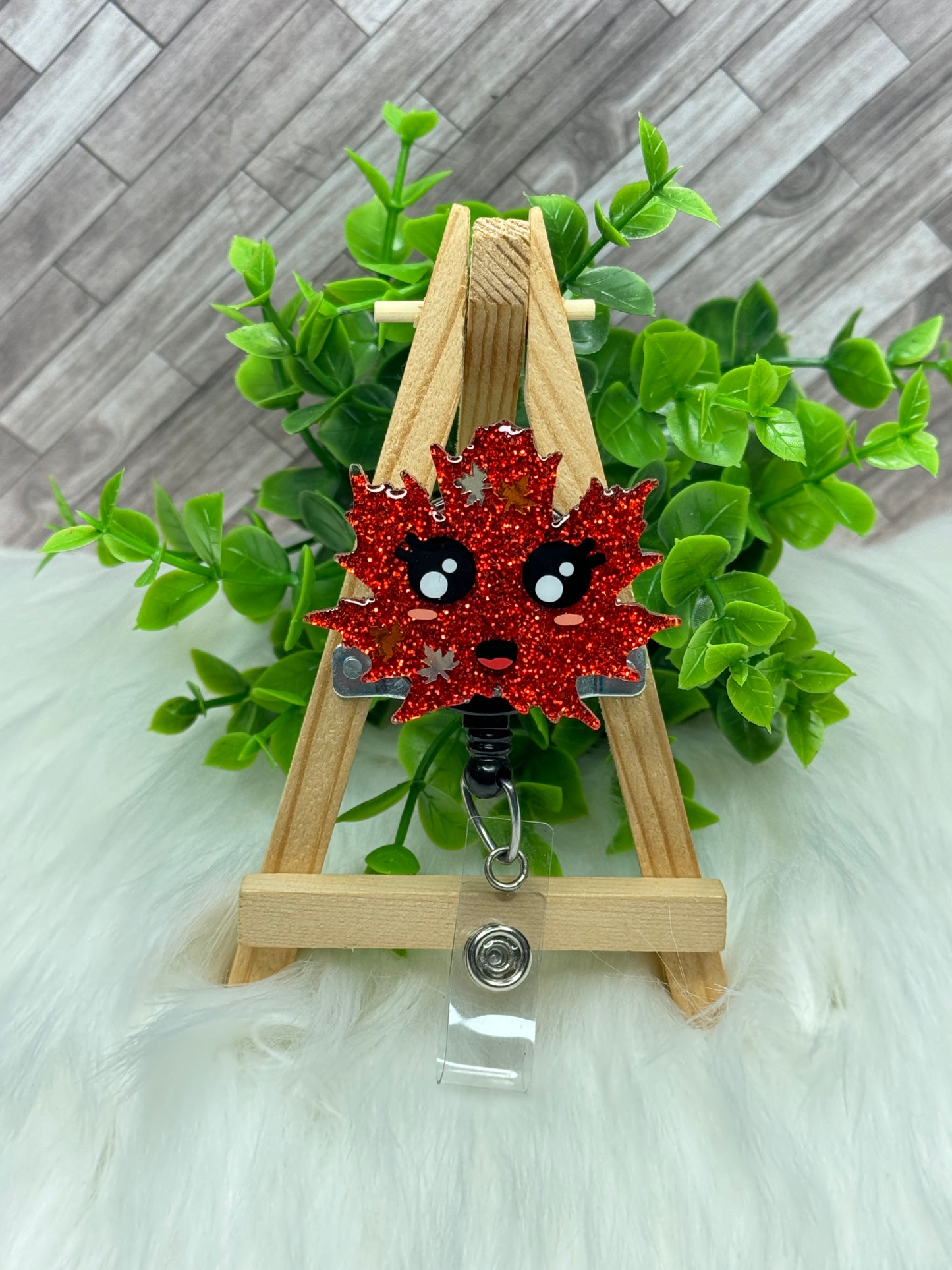 Fall Leaf Interchangeable Badge Topper