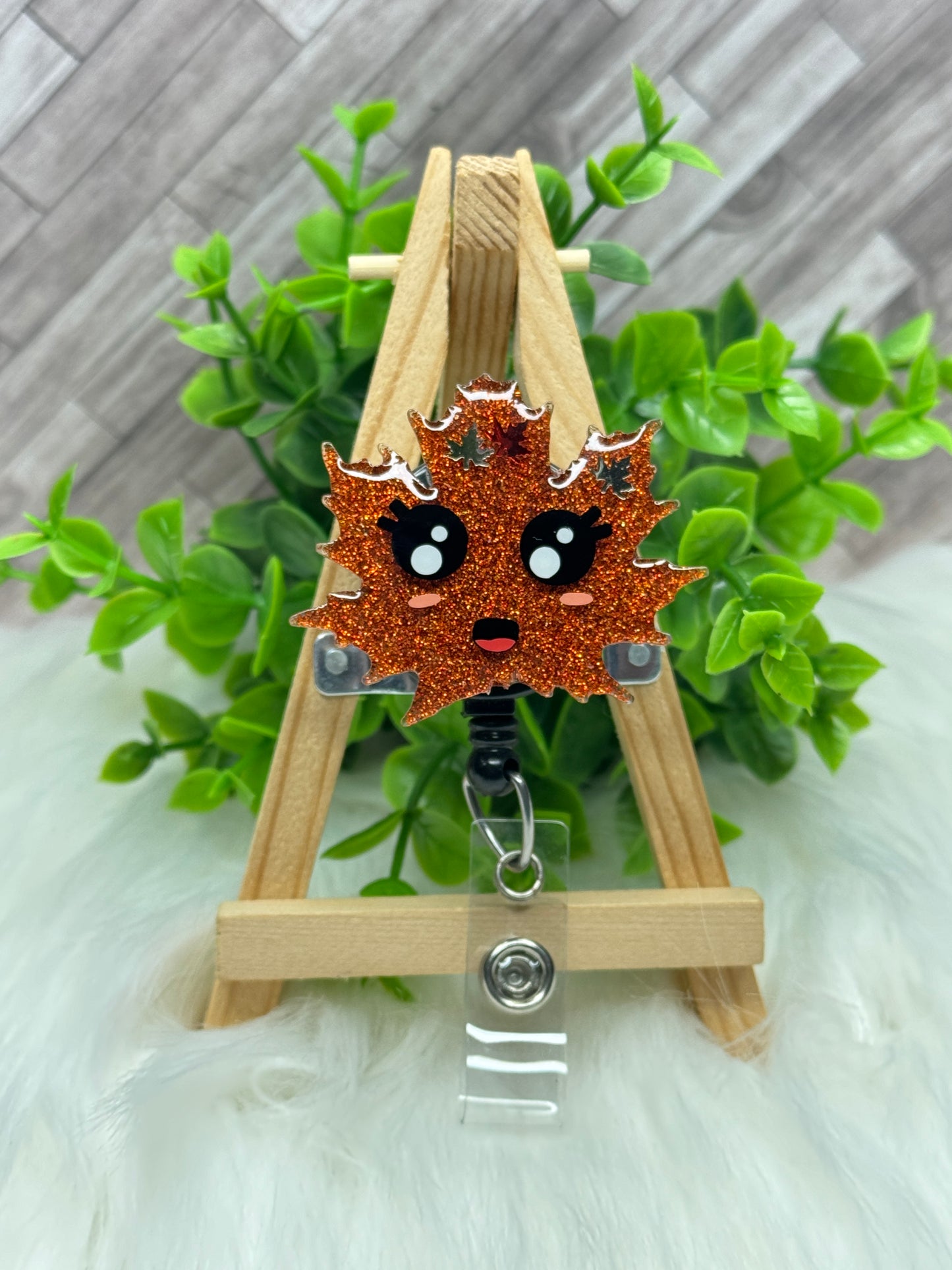 Fall Leaf Interchangeable Badge Topper