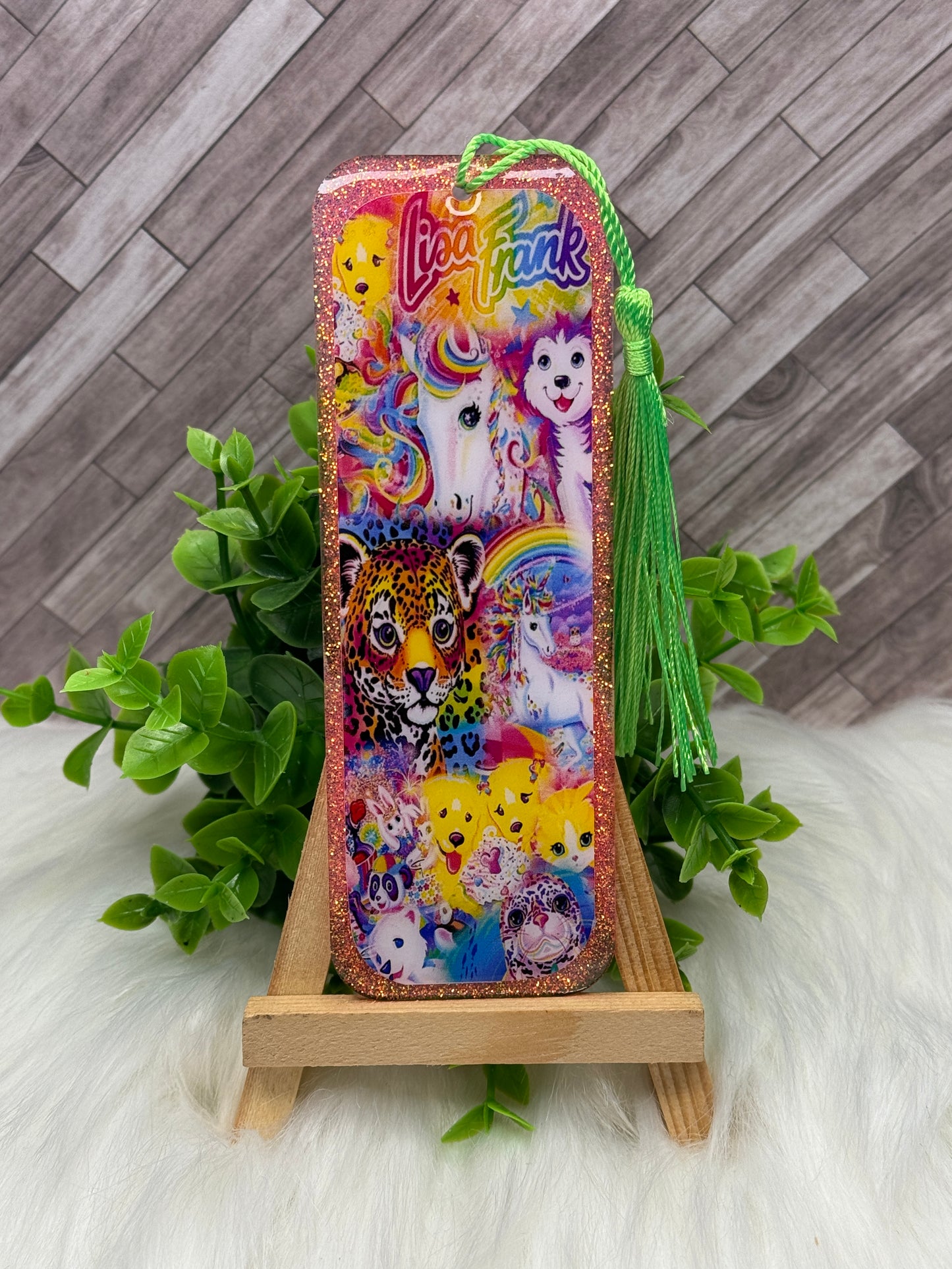 Colorful Animal Glittered Bookmark